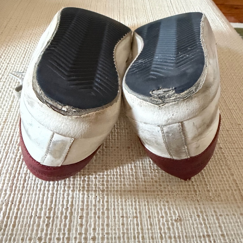 Golden Goose Superstar White & Red Sneakers - size 8 - Picture 7 of 10